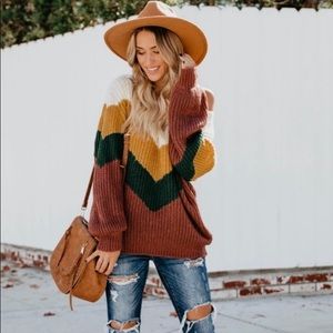 Humanity Chevron Knit Vici Sweater